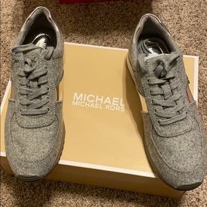 Michael Kors gray and silver sneakers